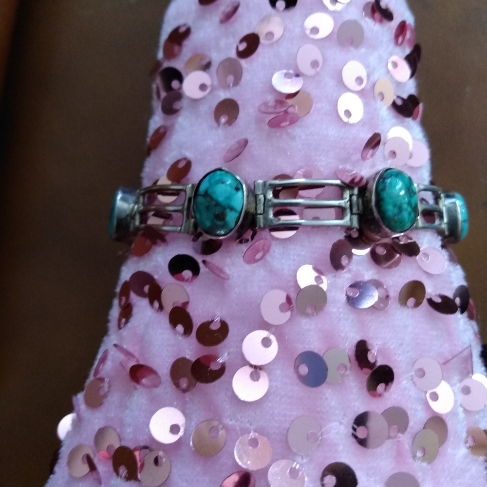 Turquoise and sterling bracelet 925